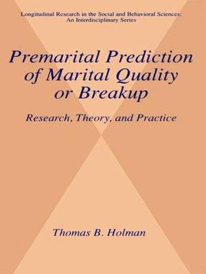 cover image of Premarital Prediction of Marital Quality or Breakup